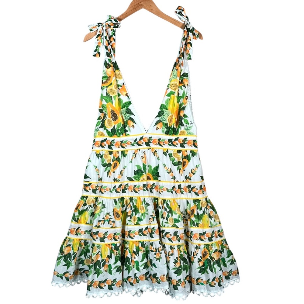 FARM RIO Papaya Salad Tiered Summer Swing Dress - Picture 7 of 16